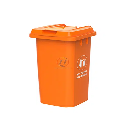 Thùng rác nhựa 90 lít màu cam – Thuận Thiên Plastic